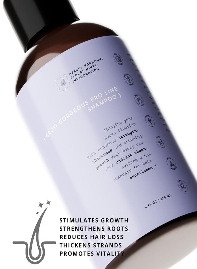 NALU Organic Grow Gorgeous Pro Line Shampoo. Organic Botanicals & Essential Vitamins. Promotes Length Retention. Activates Hair Follicles & Combates Hair Loss. All Hair Types, 8 Fl Oz. - Image 3