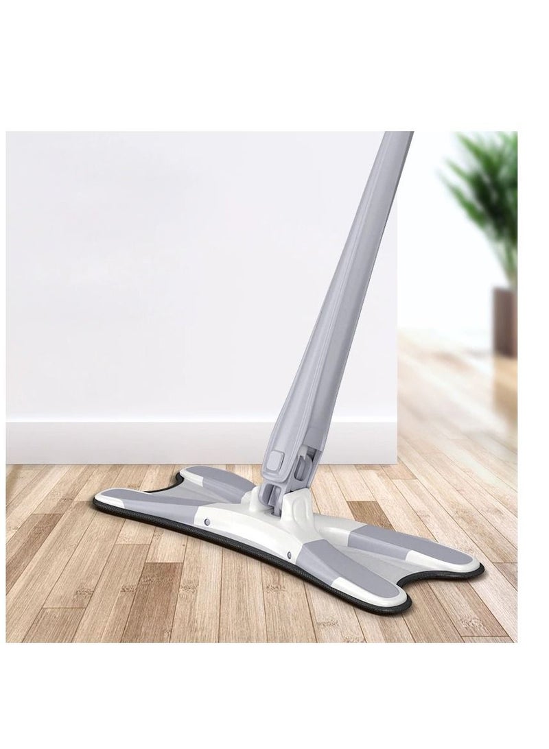Floor x Mop with 1pc Reusable Microfiber Pads 360 Degree Flat Mop for Home Replace Hand free Wash Household Cleaning Tools - Image 2