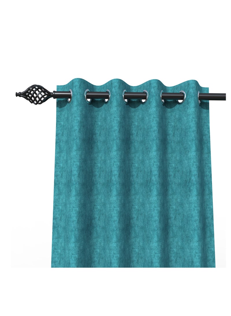 Wooden Twist - Fabrahome Light Filtering 7 Ft Rectangular Suede Fabric Curtain (Set of 2) - Image 1