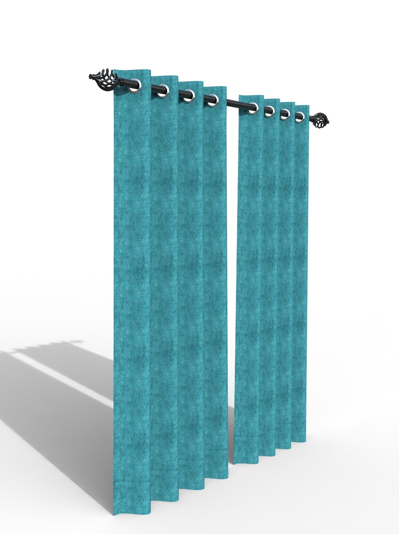 Wooden Twist - Fabrahome Light Filtering 7 Ft Rectangular Suede Fabric Curtain (Set of 2) - Image 1