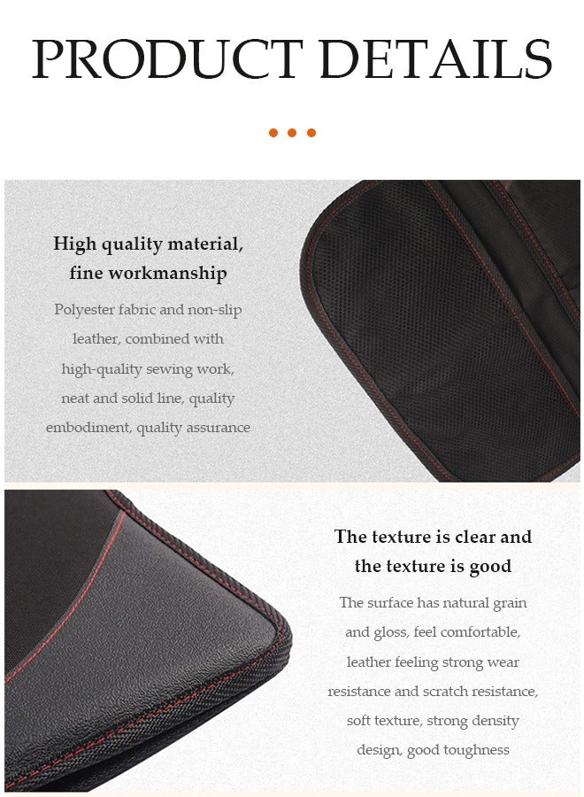 DUNISO غطاء مقعد السيارة، واقي مقعد السيارة القابل للتنفس، غطاء مسند ظهر السيارة من PU، قابل للطي، مقاوم للاهتراء ومضاد للانزلاق، مناسب لجميع الفصول، مناسب لمعظم مقاعد السيارات - Image 3