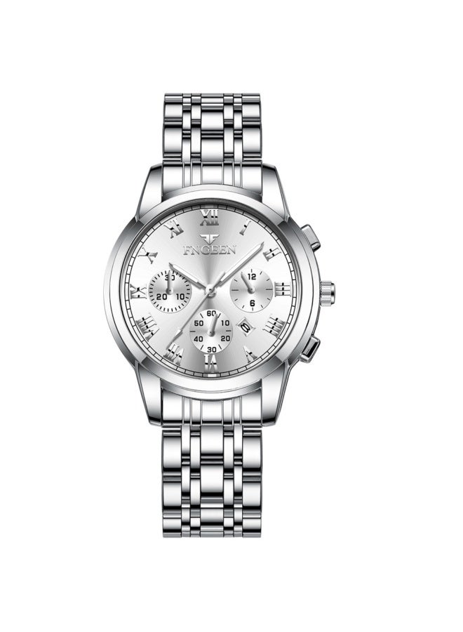 Stainless Steel Luminous Quartz Couple Watch For Men & Women