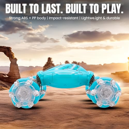 FormulaFun TwistX 360 RC Car| High-Speed Remote Control Car with 3.7V Lithium-Ion Rechargeable Battery | 360° Stunt Spinning & Flips | for Boys & Girls (4+) (TwistX 360_Blue) - Image 5