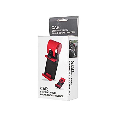 Reiko Car Steering Wheel Phone Mount - Retail Packaging - Gray - HLD07-GY - Image 3