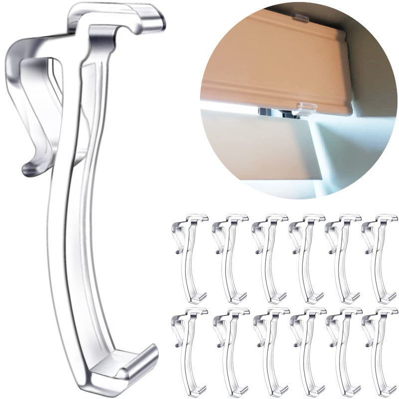 Valance Clips for Blinds 25 Inch Valance Clips for Horizontal Blind Valance 12 PCS