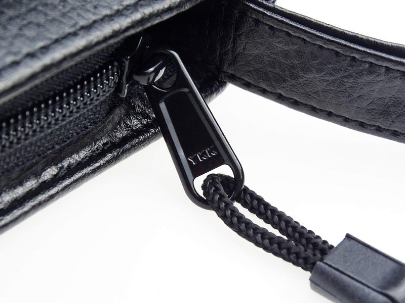 Lanxivi Black Cowhide Leather Fountain Pen Case for Various Size Pens, 46 Slot Display Holder Bag - Image 5