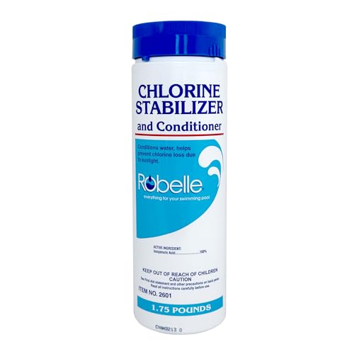 Robelle 1.75-Pounds Premium Chlorine Stabilizer and Conditioner, Concentrated Cyanuric Acid for Pools, Pool Stabilizer, Helps Chlorine Last Longer, Made in USA - Image 1