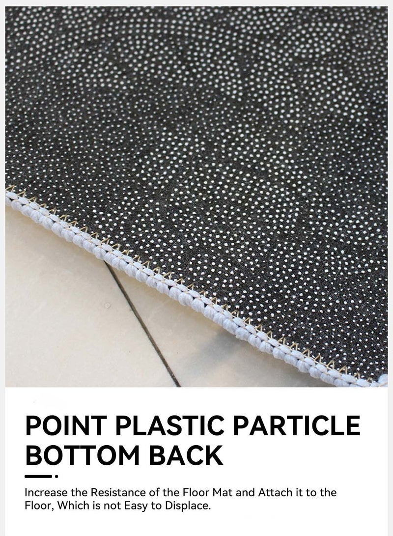 LEOKOR Vintage Area Rug with Non-Slip Backing, Washed Printing Dirt-Resistant and Water-Absorbent Floor Mat, Soft Large Rugs for Living Room Bedroom Dining Room 120*160CM - Image 5