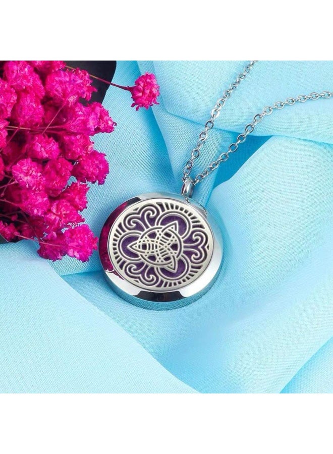 GFONDINGD Aromatherapy Essential Oil Diffuser Necklace 316L Stainless Steel Locket Pendant With 24 Inch Chain  - Image 4