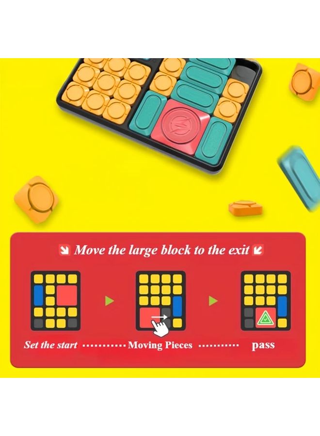 Black Slide Puzzle Game 500 Challenges 7 Levels Travel Toy Storage Area - Image 4
