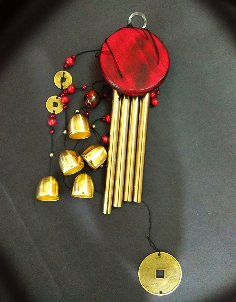ShopNGift Alloy Wind Chime (1 ft, Gold) - Image 2