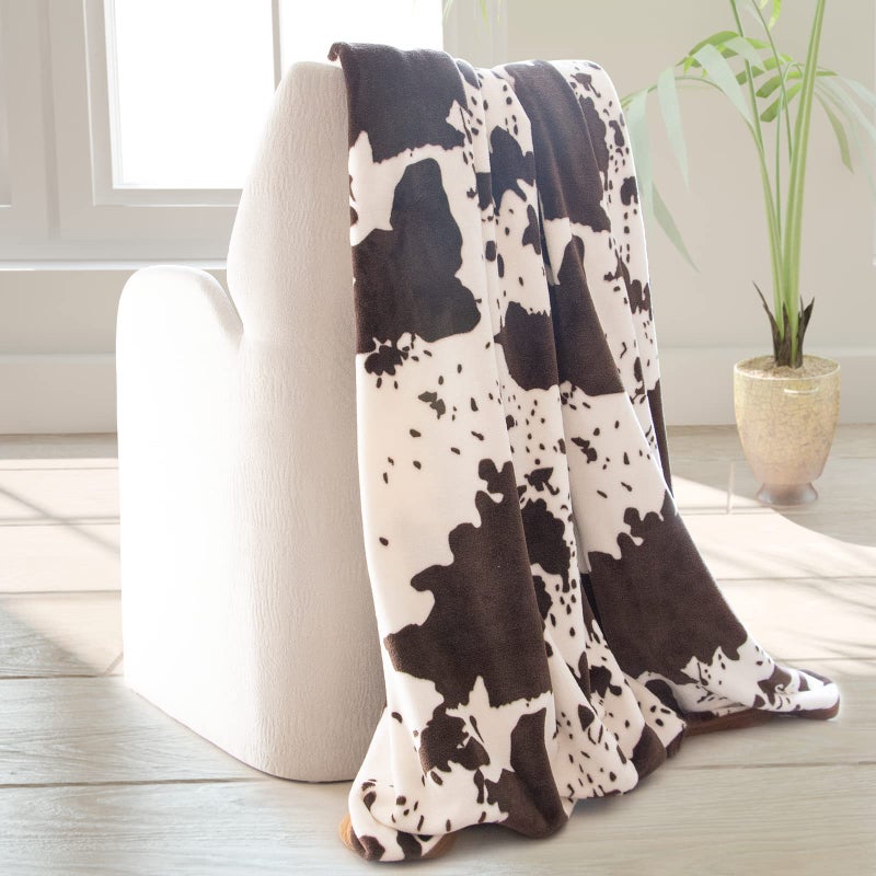 HSEEC Cute Cow Print Blanket for Kids Cozy Soft Lightweight Cow Throw Blanket Warm Fleece Fuzzy Plush All Season Sofa Bed Travel Couch Cow Blankets Gifts for Baby Toddler Pet 40""x50"" - Image 2
