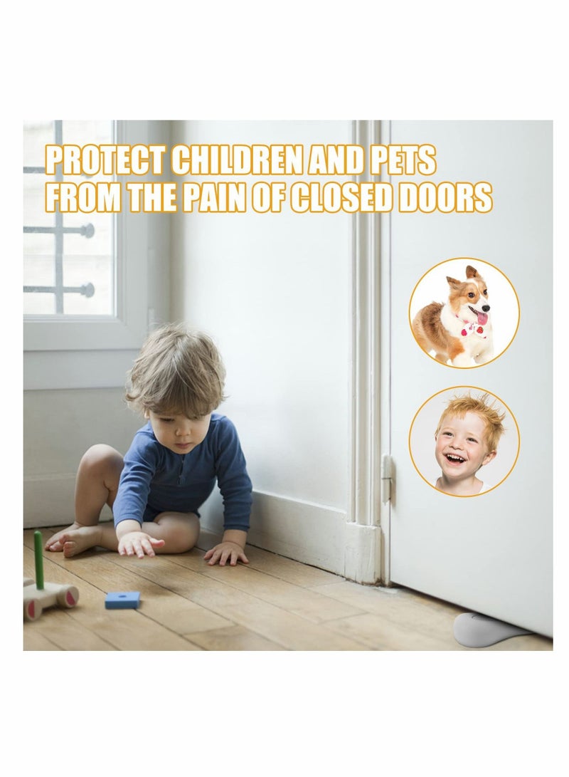 KASTWAVE Rubber Door Stopper Security Door Stop Wedge Door Wedge For Door Gaps And Prevents Locking, Door Stop Wedge For All Floor Types And Carpet Heavy Duty Door Clip 2 Piece - Image 3
