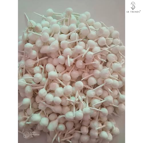 SR TRENDS™ Hand Made Phool Baati/White Cotton Phool Diya Batti (Wicks) / Diya Batti for Puja (Wicks) / Jot batti for Pooja/jyot batti Packs (1000 Pcs) - Image 2