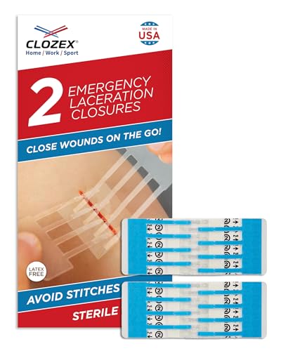 Clozex Emergency Laceration Closure Only Close Wounds Without Stitches with This SurgicalGrade Skin Device Available in 3 Variations for Wounds up to 10 or 35 Life Happens Be Ready