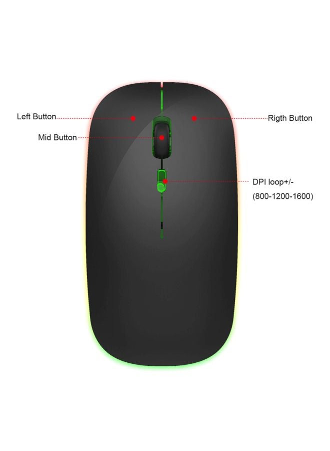 M40 Luminous Wireless Mouse Black - Image 3