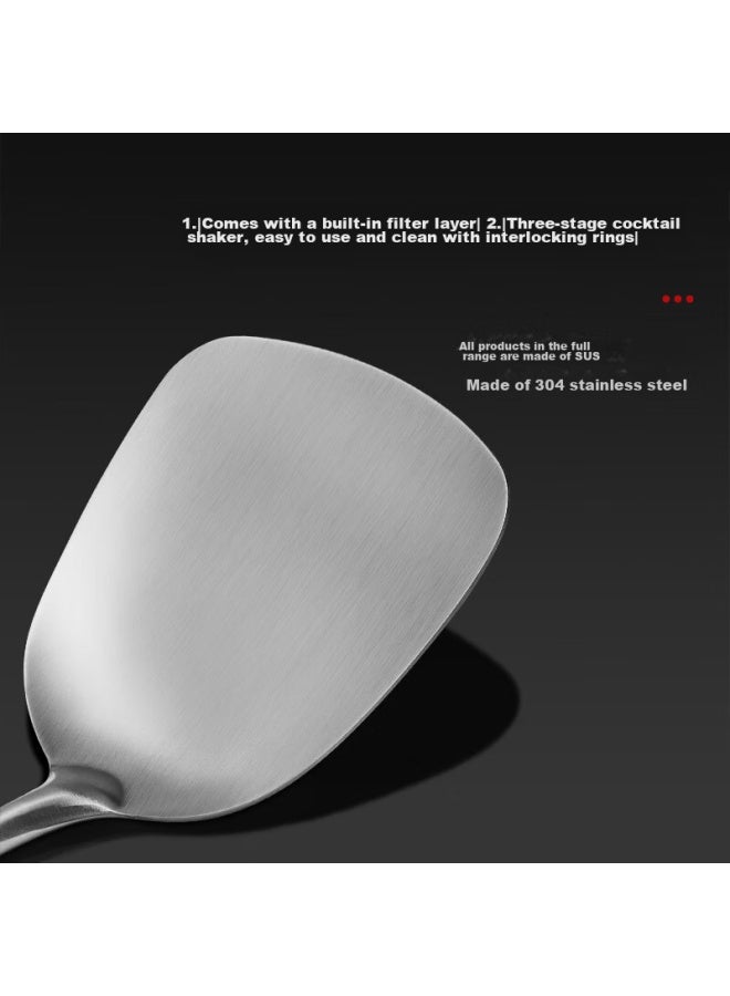 Wang Mazi Wangmazi Spatula, 304 Stainless Steel, Heat-resistant Long Handle, Food-grade Kitchen Utensil, Fish Frying And Stir-frying Spatula - Image 2