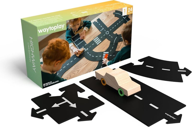 Waytoplay Highway Car Edition - Flexible Toy Road Set with Car - Image 1