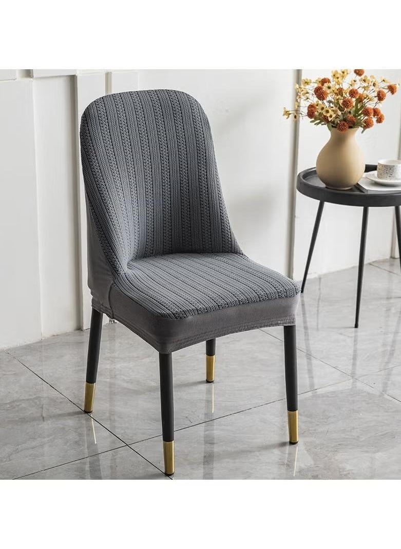 XiuWoo 6 Packs Super Fit Stretch Removable Washable Short Dining Chair Protector Cover Seat Slipcover for Hotel Dining Room Ceremony Banquet Wedding Party  - Image 2