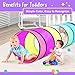 SweHouse Colorful Baby Play Tunnel for Toddlers with Mesh Window Cat Toy for Dogs Pets Kids Crawling Play Tent Pop Up Toddlers Tunnel Indoor Outdoor Toy Gift Rainbow Baby Tunnel - Image 4