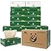 QingYa Unbleached Bamboo Facial Tissues 12 Boxes of 100 Natural Hypoallergenic 134 Sheets per Box FSC Certified Eco Friendly Ultra Soft Gentle for Everyday Home and Office Use - Image 1