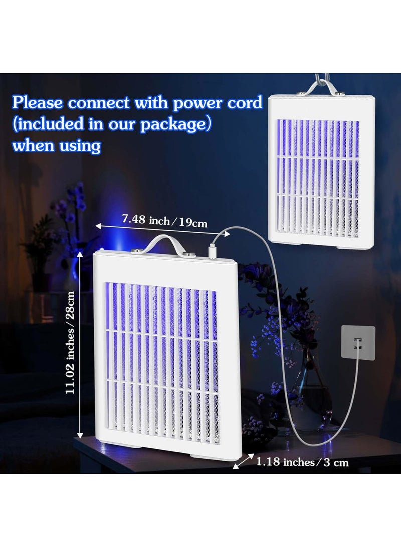 SOLARAE مصيدة حشرات كهربائية داخلية، مصيدة بعوضة كهربائية محمولة للمنزل، 3000 فولت قوية، مصباح مصيدة بعوضة يعمل بالطاقة USB للمنزل، المطبخ، غرفة النوم، المكتب - Image 3