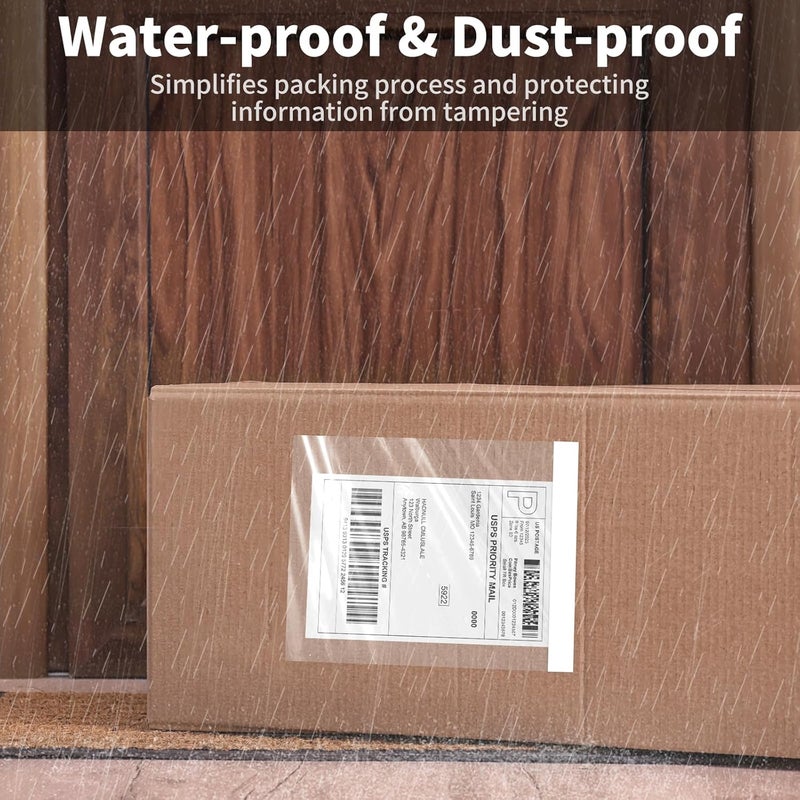 OausTect 4.5'' X 5.5'' Packing List Envelopes Clear Adhesive Top Loading Packing List Pouches Mailing Shipping Label Envelopes (1000 Packs) - Image 5