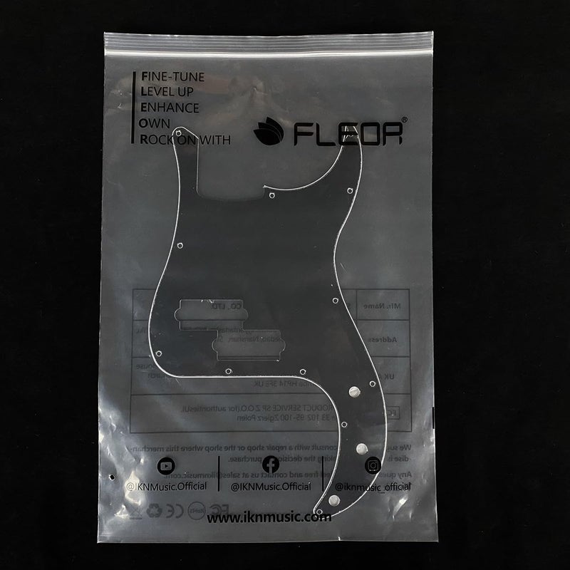 FLEOR 3Ply Black P Bass Pickguard Guitar Scratch Plate Pick Guard for 4 String American/Mexican Standard P Bass Style - Image 4