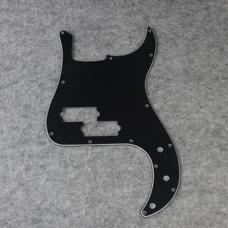 FLEOR 3Ply Black P Bass Pickguard Guitar Scratch Plate Pick Guard for 4 String American/Mexican Standard P Bass Style - Image 3