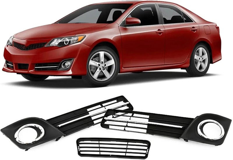 RUTU labwork Front Bumper Lower Grille Fog Lamp Cover Bezel Kit for Toyota Camry SE 2012-2014 - Image 2