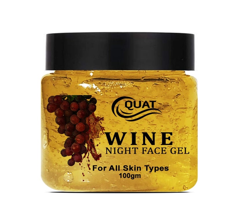 Quat Wine Night Face Gel for Glowing SkinOily SkinWomenMen 100gm - Image 1