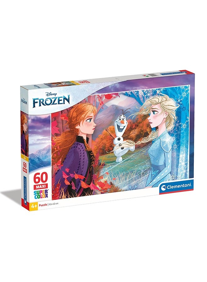 كلمينتوني بازل ديزني فروزن 2 ماكسي – 60 قطعة كبيرة، لعبة تركيب زاهية للأطفال - Image 1