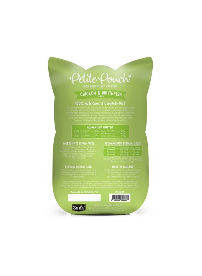 Kit Cat Petite Chicken & Whitefish Pouch 70g x 24 pcs - Image 3