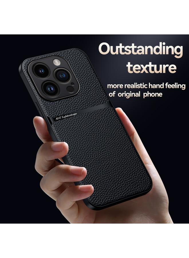 S-TOP Case For iPhone 16 Pro Max Litchi Leather Magnetic Full Coverage Shockproof Phone Case - Image 3
