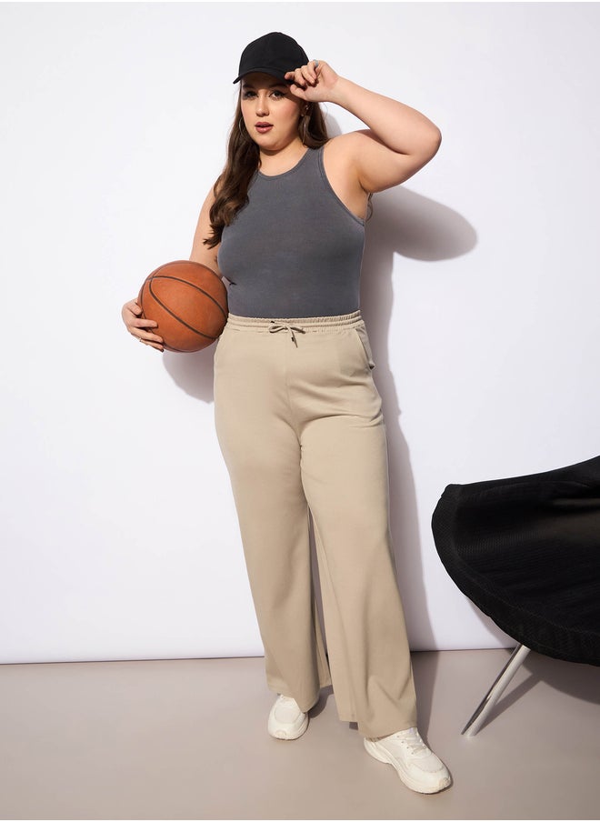 SASSAFRAS Plus Size Regular Fit Pants with Drawstring  - Image 2