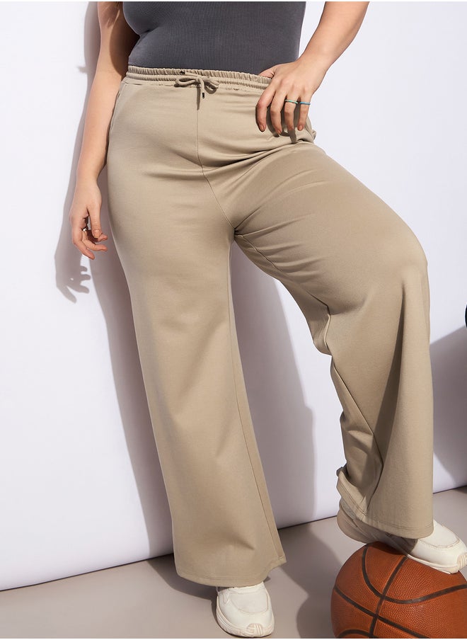 SASSAFRAS Plus Size Regular Fit Pants with Drawstring  - Image 1