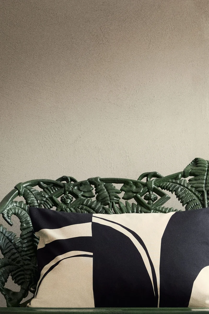 H&M Patterned canvas cushion cover