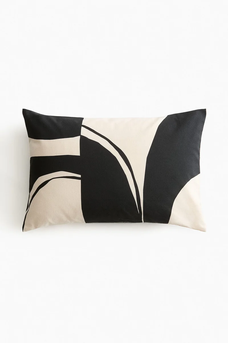H&M Patterned canvas cushion cover