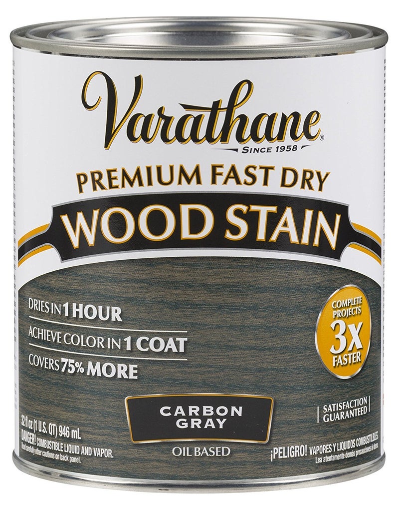 Varathane Premium Fast Dry Wood Stain, Quart, Carbon Gray - Image 1