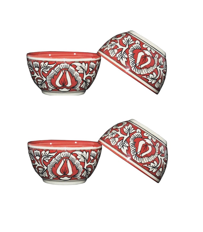 Caffeine Ceramic Handmade Dessert Bowl Set of 10 - Image 2