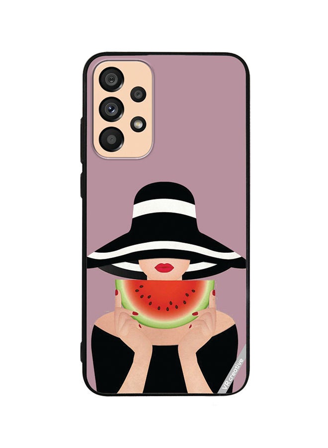 VR CREATIVE Protective Case Cover For Samsung Galaxy A72 Girl With Watermelon Design Multicolour - Image 1