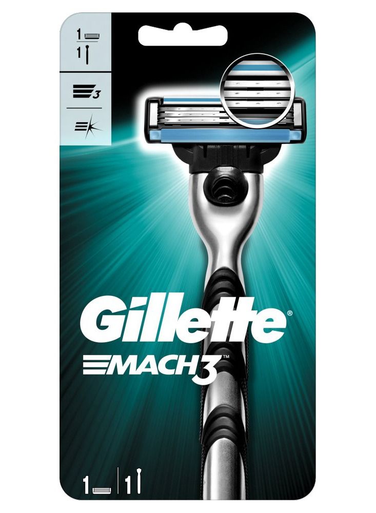 ماكينة حلاقة Mach 3 أسود / رمادي - Image 1