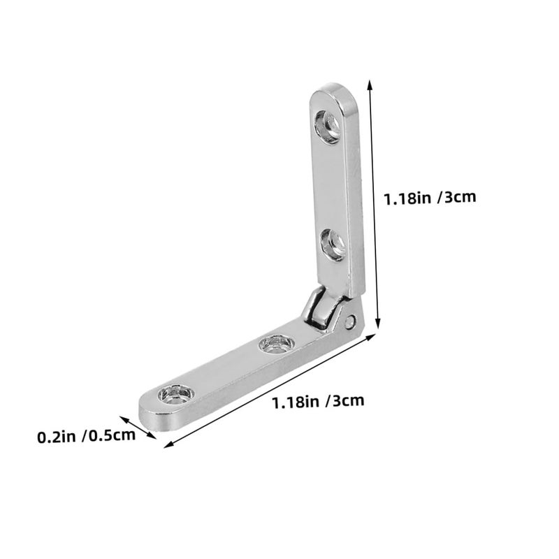 Zinc Alloy 90 Degree Right Angle Hinges 30x30x6mm For Wooden Jewelry Box DIY Crafts - Image 3