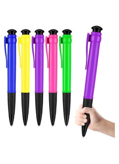 KASTWAVE Giant Pens, Extra Large Ballpoint Pens Black Ink Fat Pens, Retractable Big Pens Jumbo Pens for Warehouse School Office Gag Gifts, 5 Pcs  - Image 1