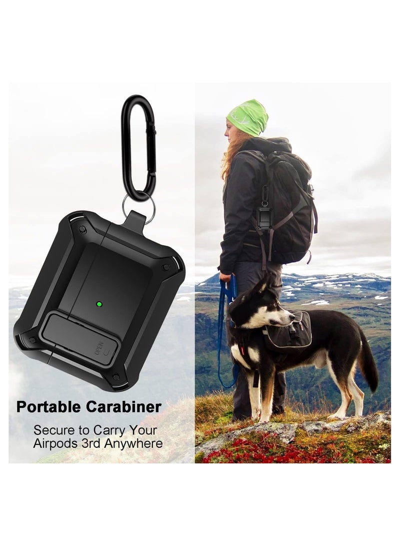 Upgraded [Secure Lock] Armor Airpod Pro Case, Fibuntun Shockproof AirPods Pro Cover Cool iPod Pro Case Designed for Apple Air Pod Wireless Pro Cases for Men Women - Image 5