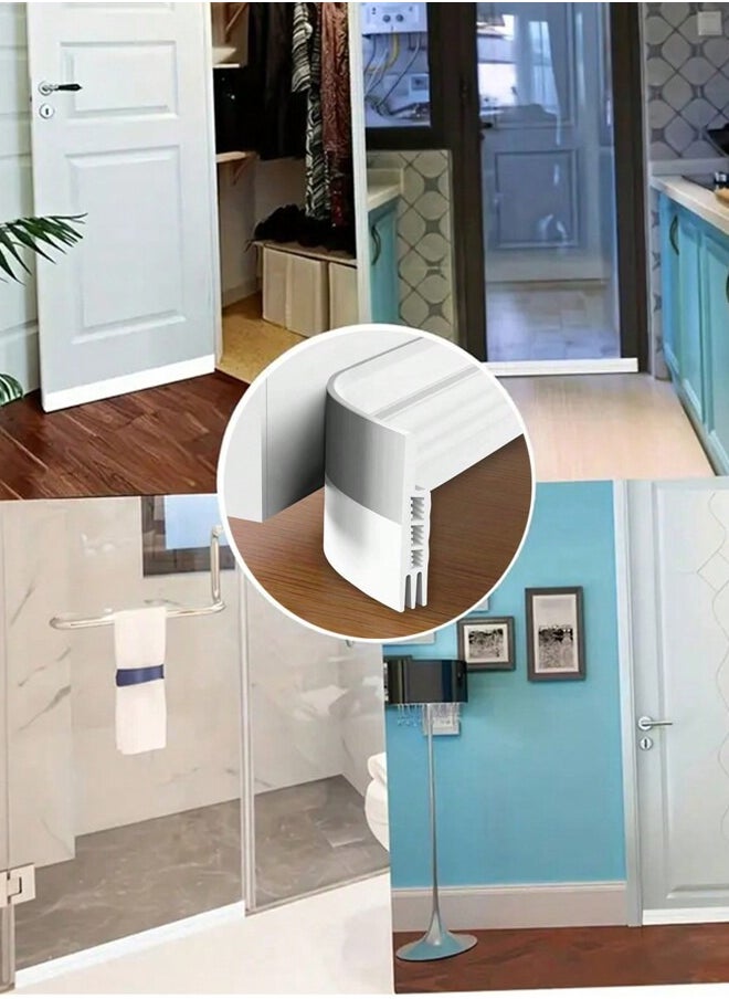 Generic Adhesive Under Door Sweep Weather Stripping Soundproof Rubber Bottom Seal with Wider Strong for Interior Exterior Doors Guard Against Drafts Dust Noise Animals (1M White)  - Image 3