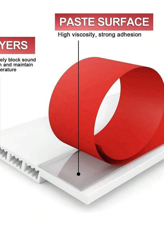 Generic Adhesive Under Door Sweep Weather Stripping Soundproof Rubber Bottom Seal with Wider Strong for Interior Exterior Doors Guard Against Drafts Dust Noise Animals (1M White)  - Image 4