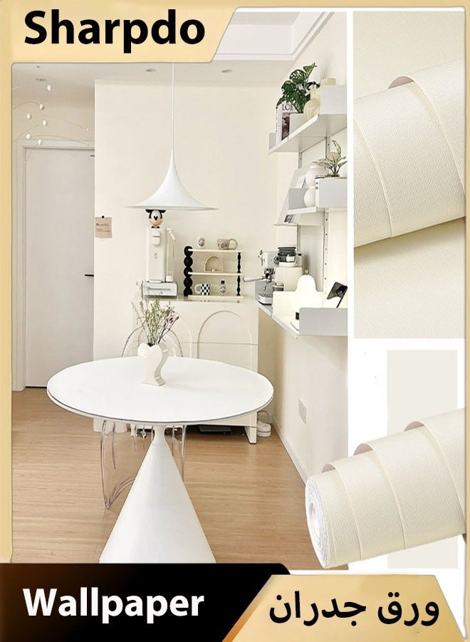 Sharpdo Ivory White Wallpaper White Peel and Stick Wallpaper Marble Counter Top Stick on Wallpaper Backsplash Self Adhesive Wallpaper (3m×60cm) - Image 1