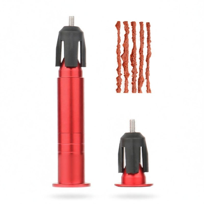 YSANAM Bicycle Tubeless Tyre Repair Kit MTB Road Bike Tires Drill Tool with 5 Tire Plugs and Handle Bar End - Image 1