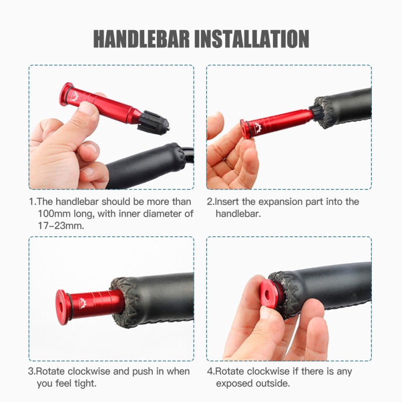 YSANAM Bicycle Tubeless Tyre Repair Kit MTB Road Bike Tires Drill Tool with 5 Tire Plugs and Handle Bar End - Image 2